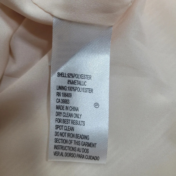 Tahari ASL Champagne Metallic Fit and Flare Dress sz 6 - Picture 9 of 10